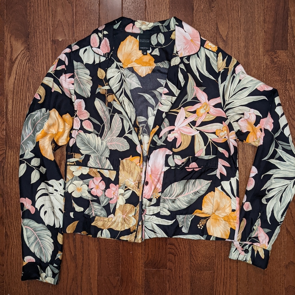 Barney's NY silk button up top 38/S